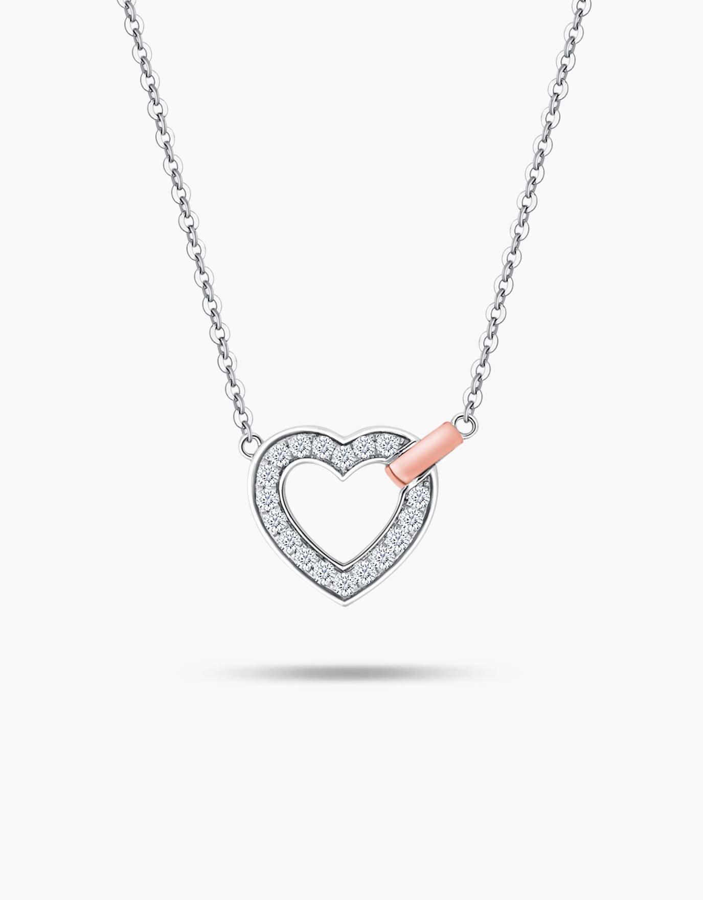 LVC Charmes Delicate Heart Diamond Necklace