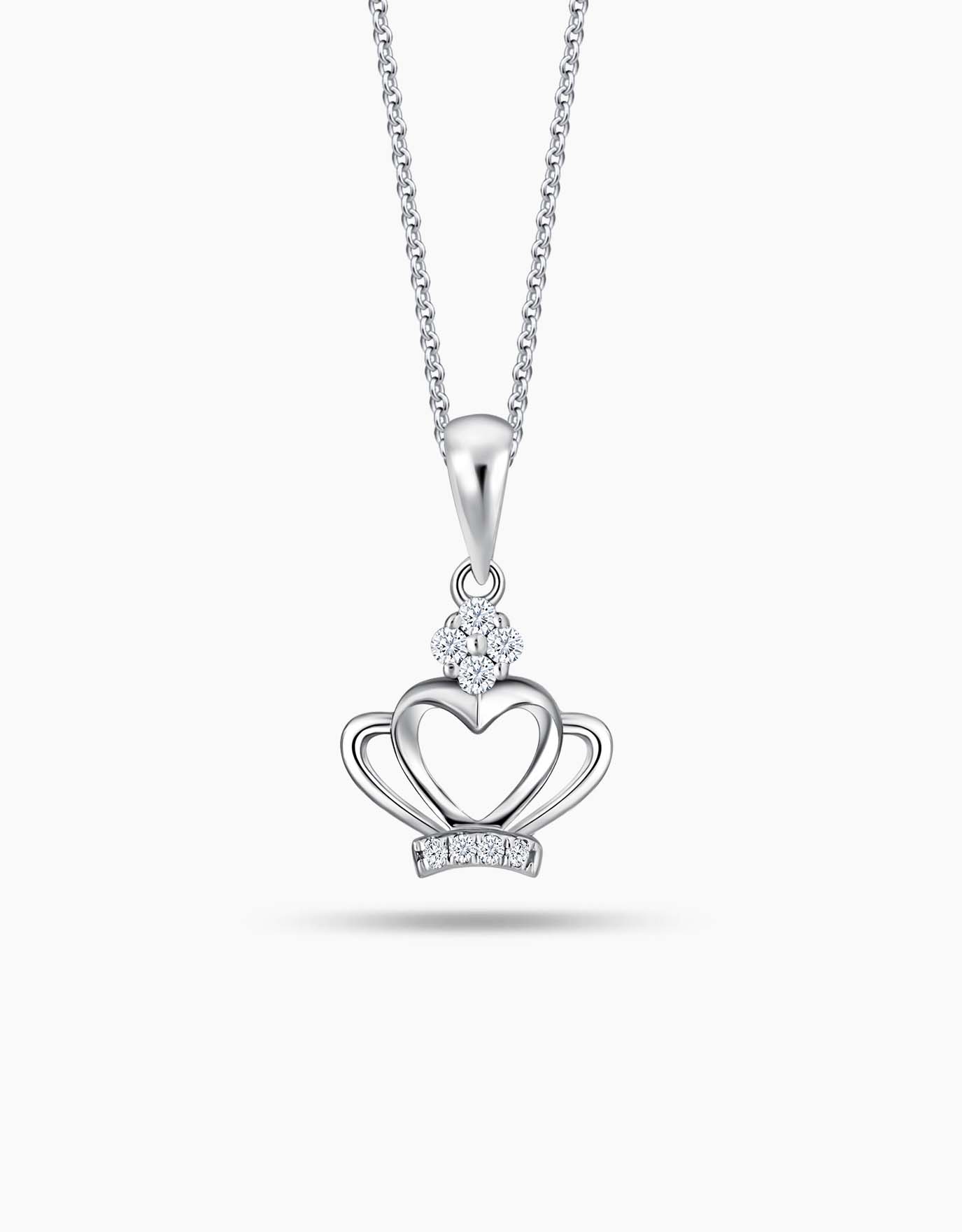 LVC Charmes Tiara Heart Diamond Pendant