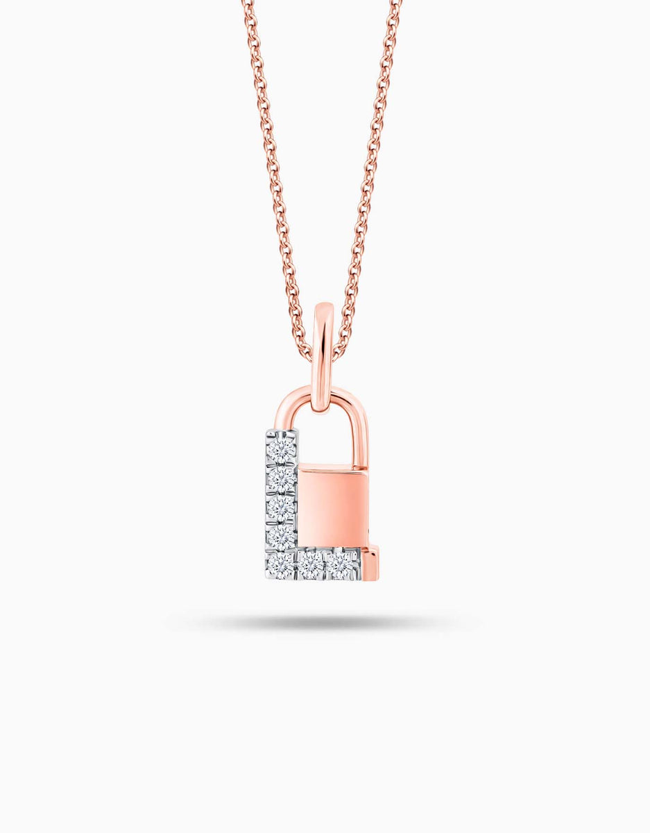 Lockey Diamond Lock Necklace