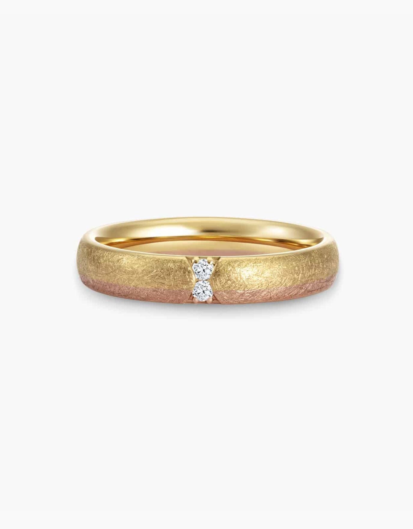 LVC Soleil Apollo Wedding Band in Matte Finish with Dual Tones