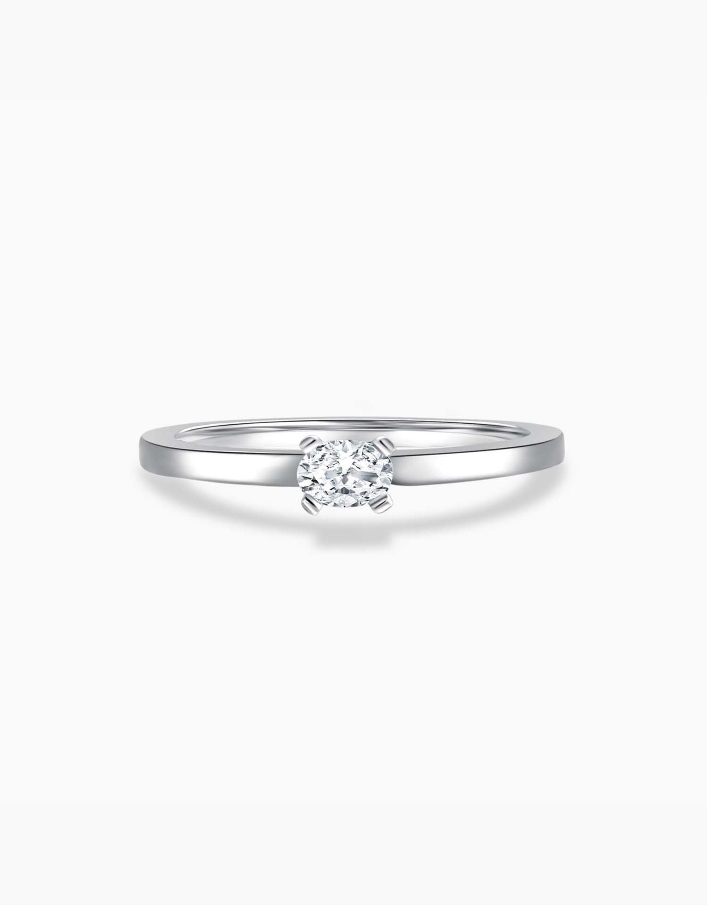 LVC Precieux Classic Ellipse Diamond Ring - 0.24ct