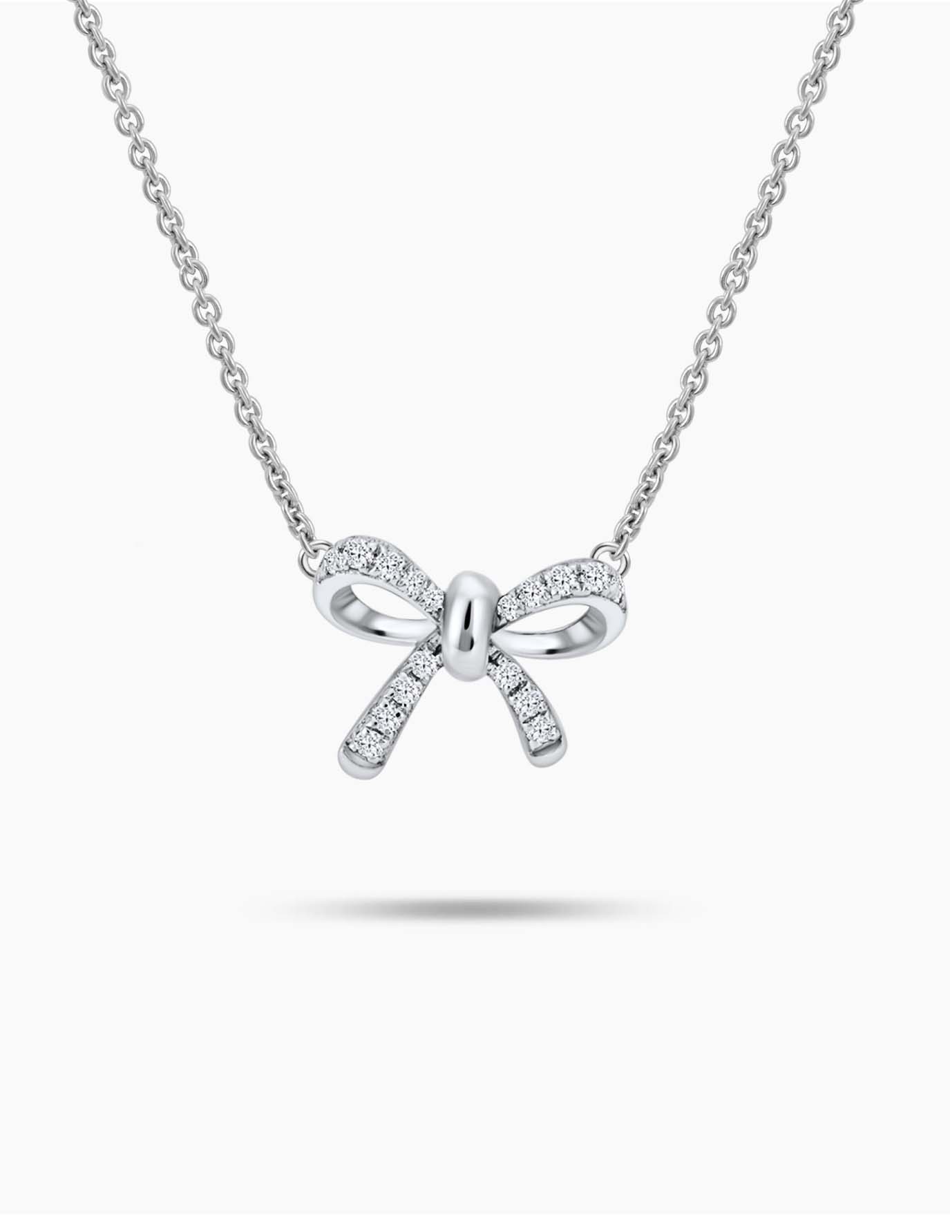 LVC Noeud Ribbon Diamond Necklace
