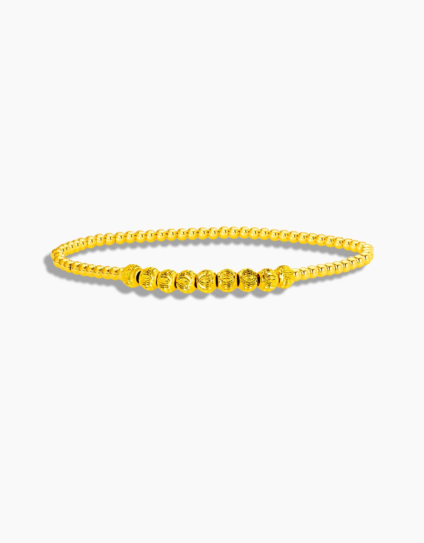 LVC 9IN Tricia Beaded 999 Gold Bracelet
