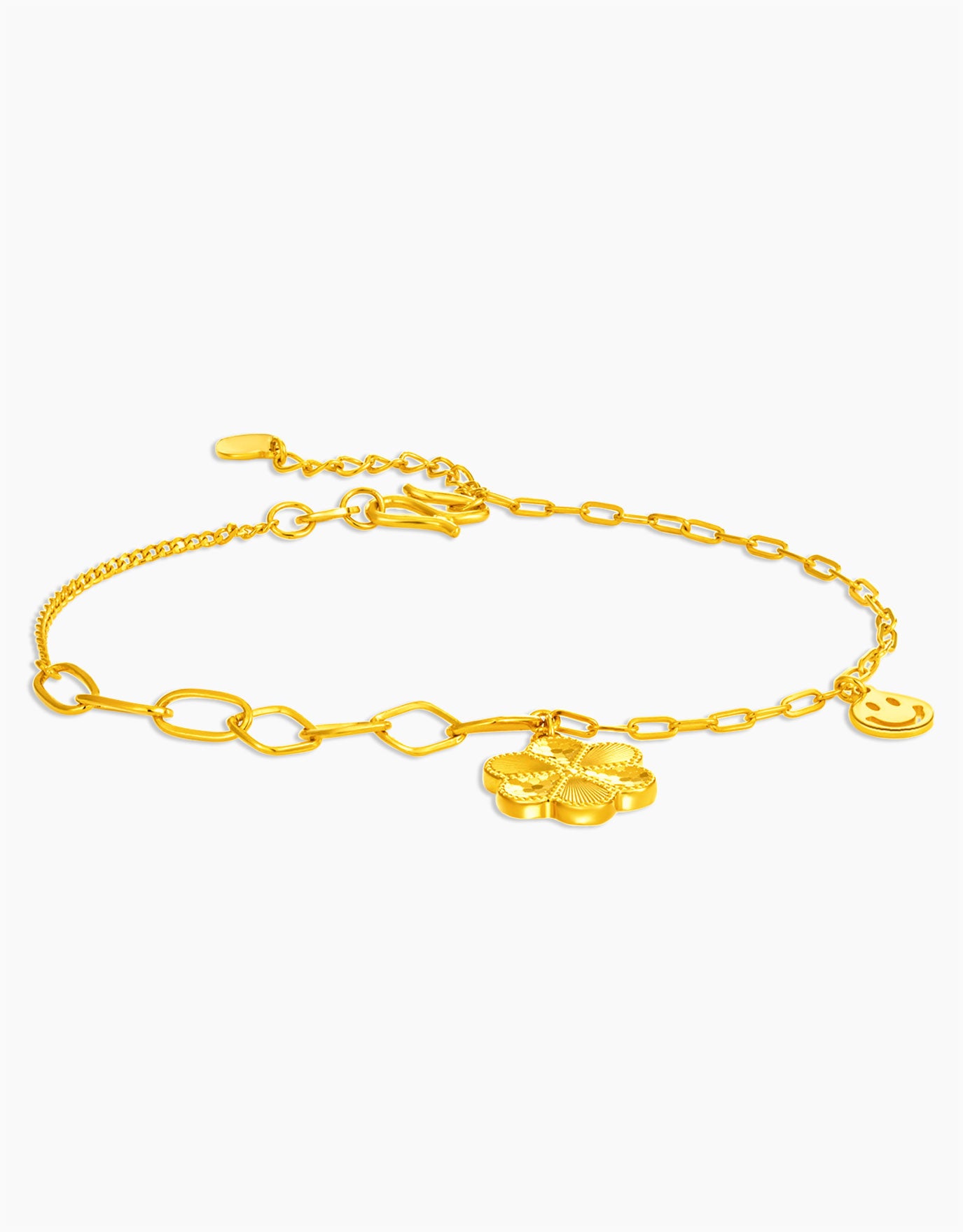 LVC 9IN Beaming Flower 999 Gold Bracelet