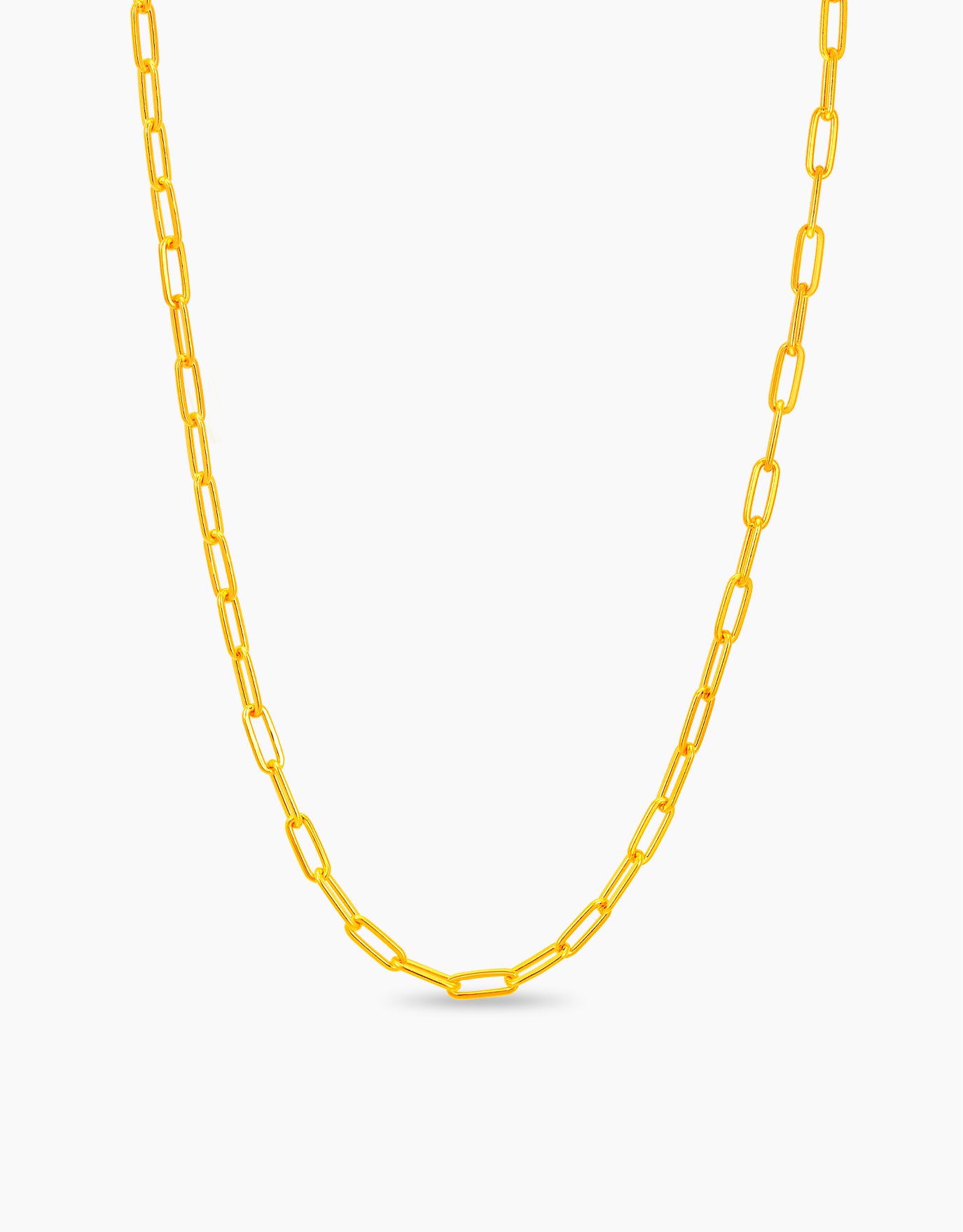 LVC 9IN Paperclip 999 Gold Chain