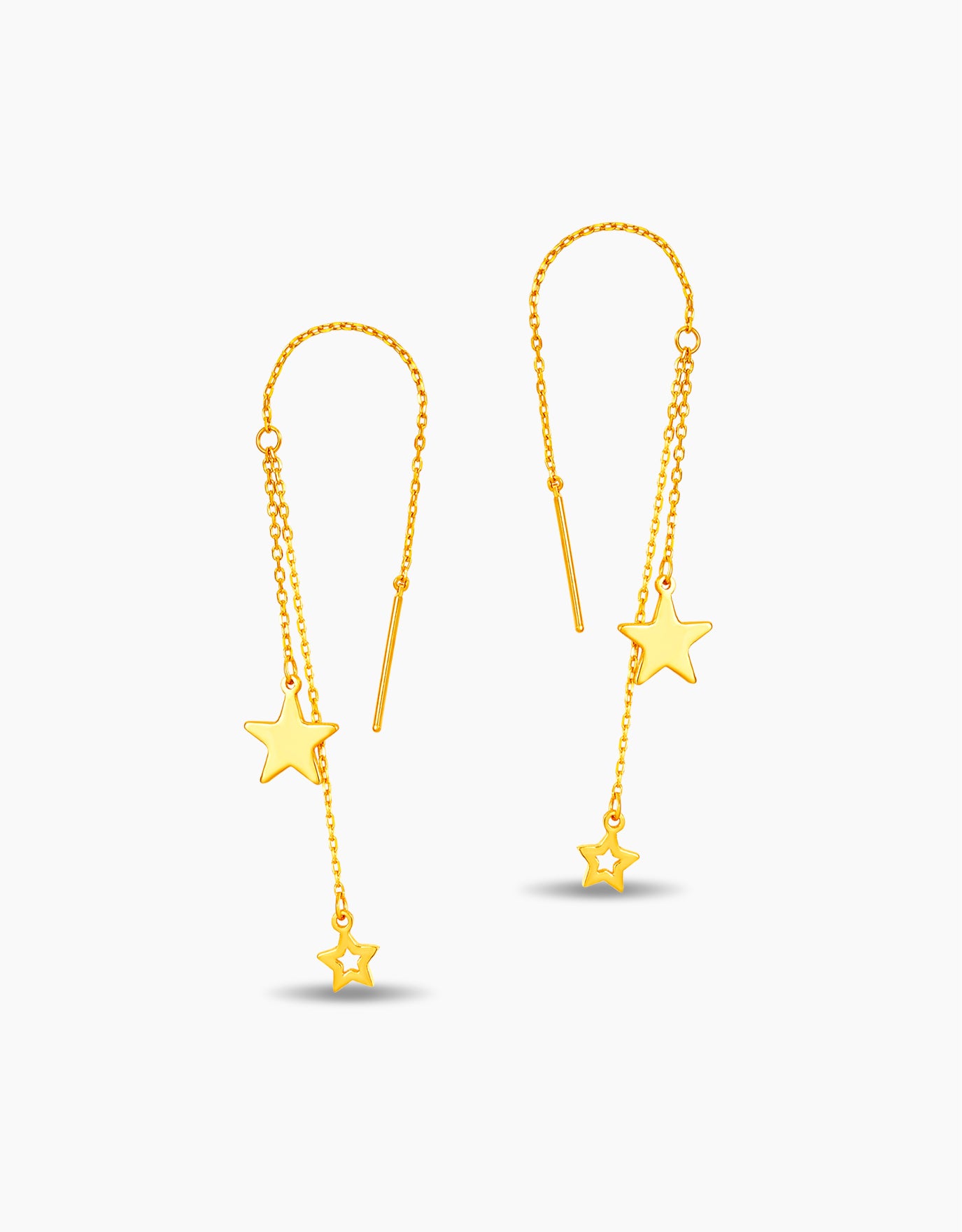 LVC 9IN Starry Cascade 999 Gold Earrings