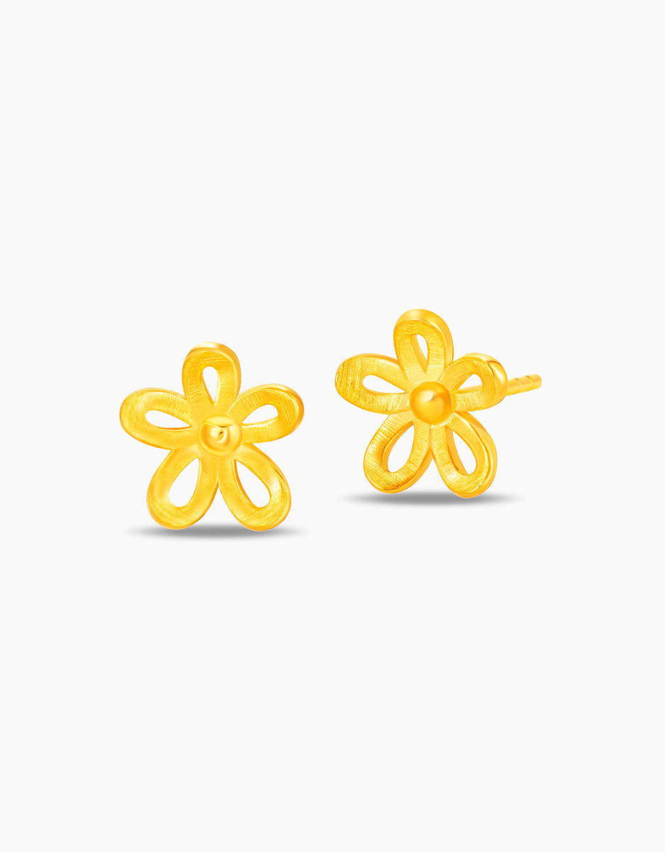 LVC 9IN Flora 999 Gold Earrings – Love