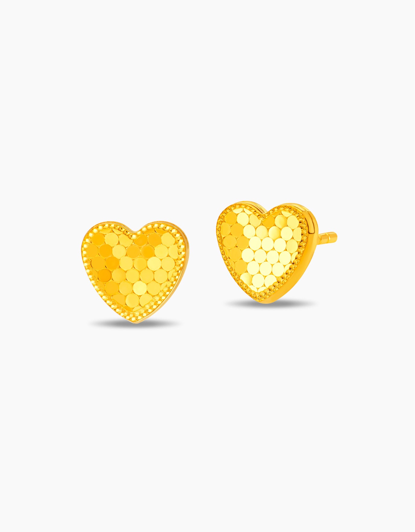 LVC 9IN Juliet Heart 999 Gold Earrings
