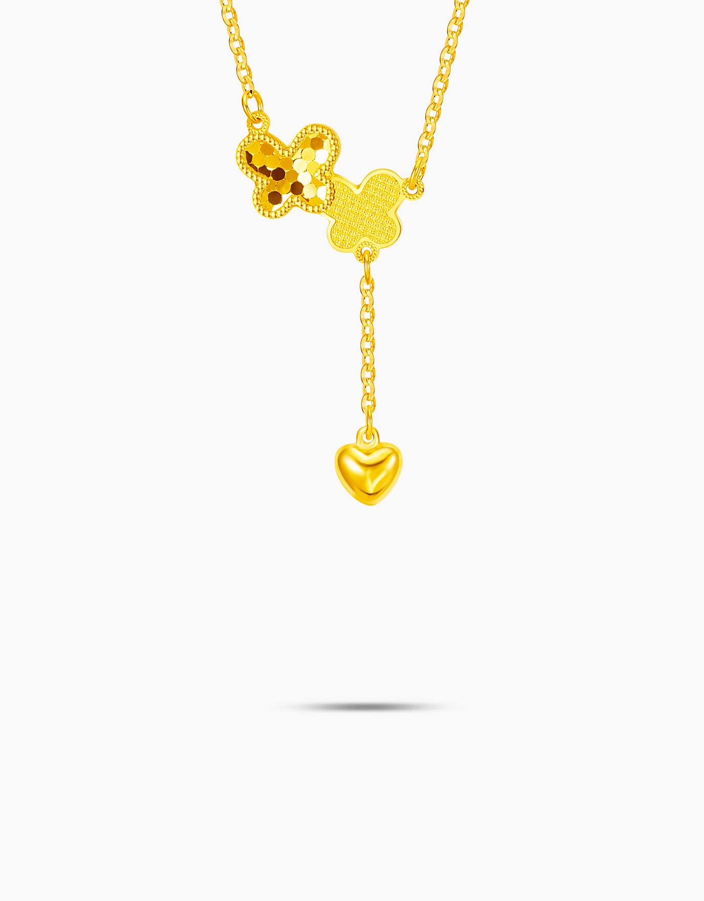 LVC 9IN Butterfly Lovers 999 Gold Necklace