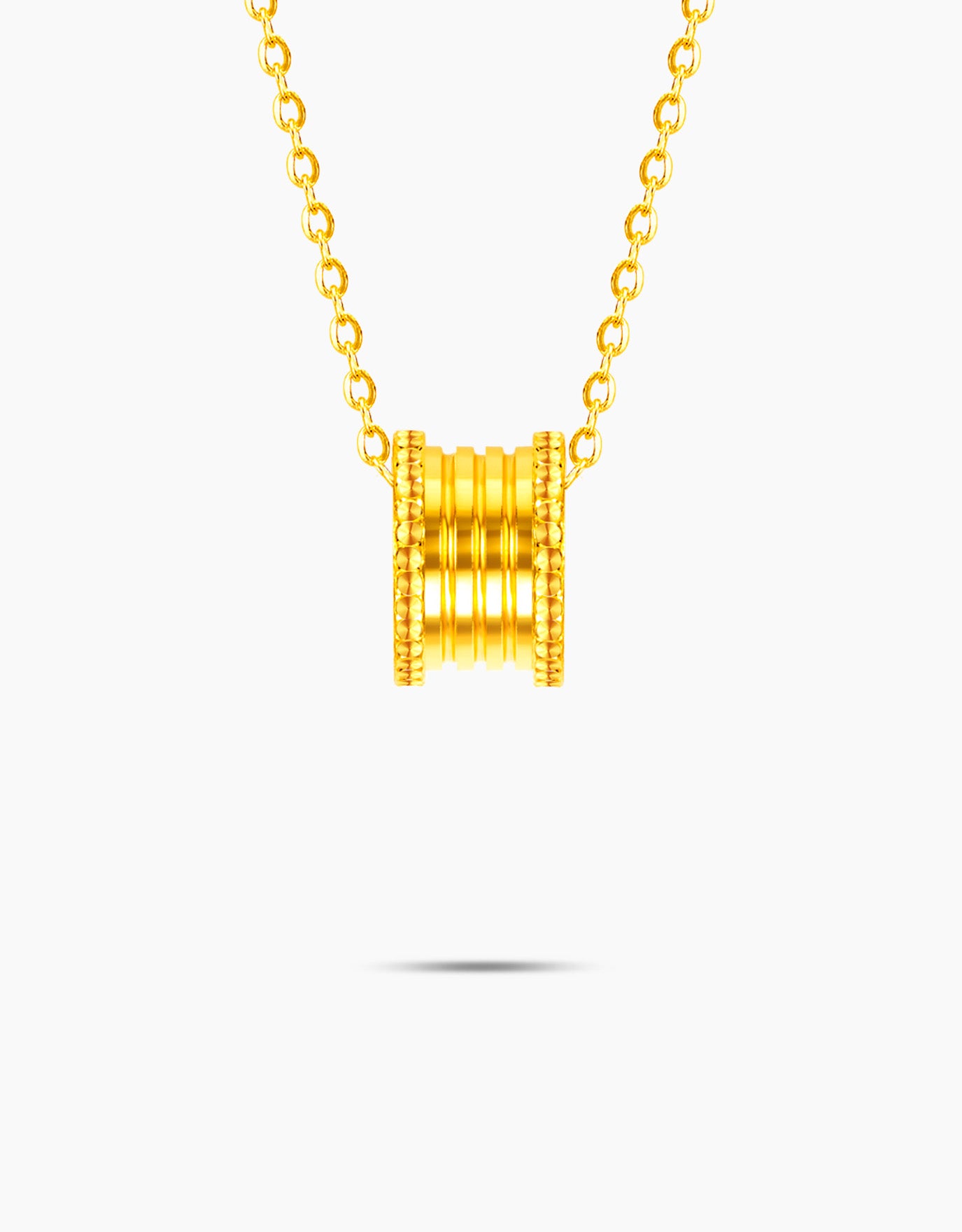 LVC 9IN Revolving Barrel 999 Gold Necklace
