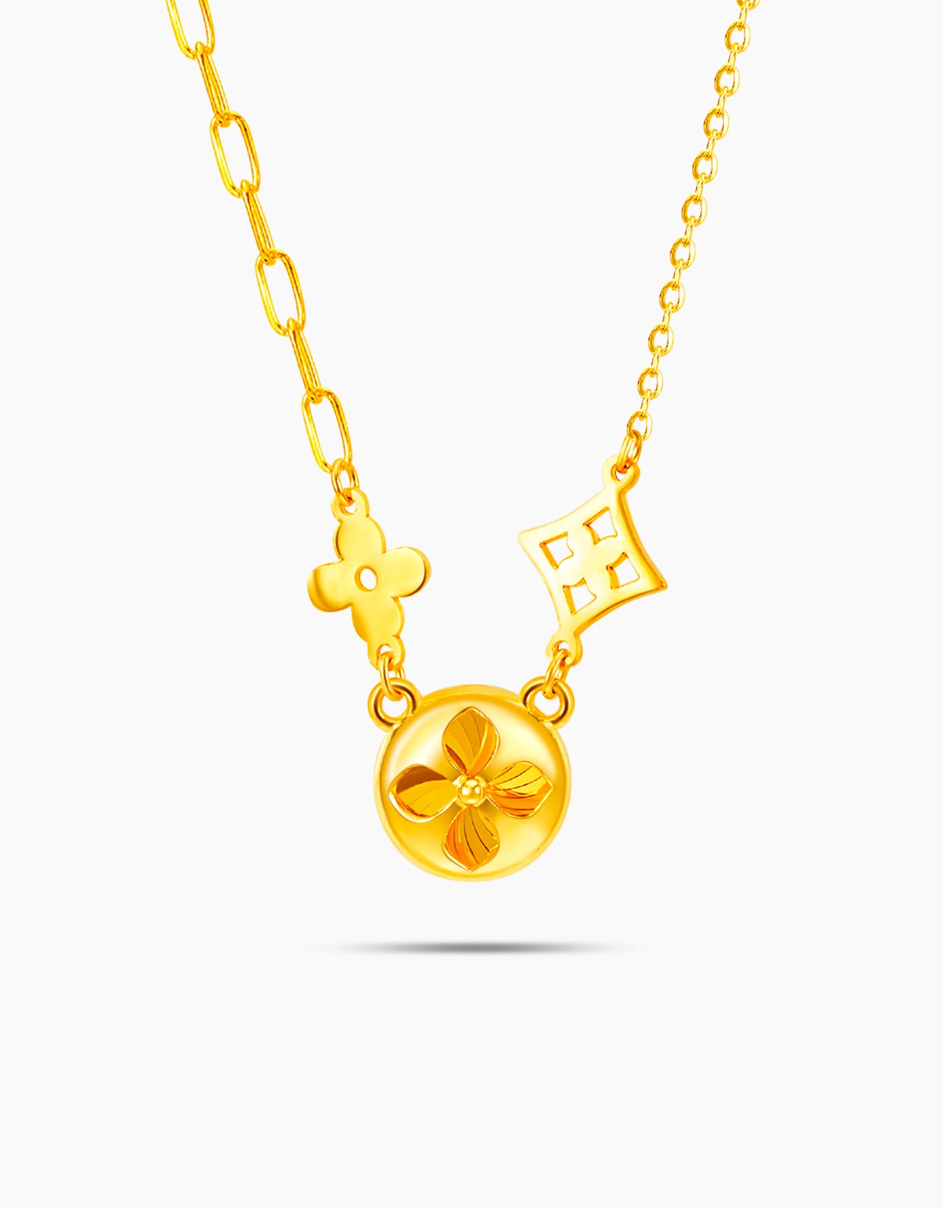 LVC 9IN Wildflower 999 Gold Necklace