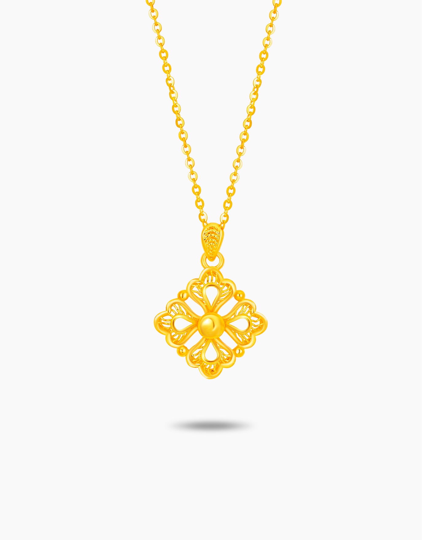 LVC 9IN Aurum Folium 999 Gold Necklace
