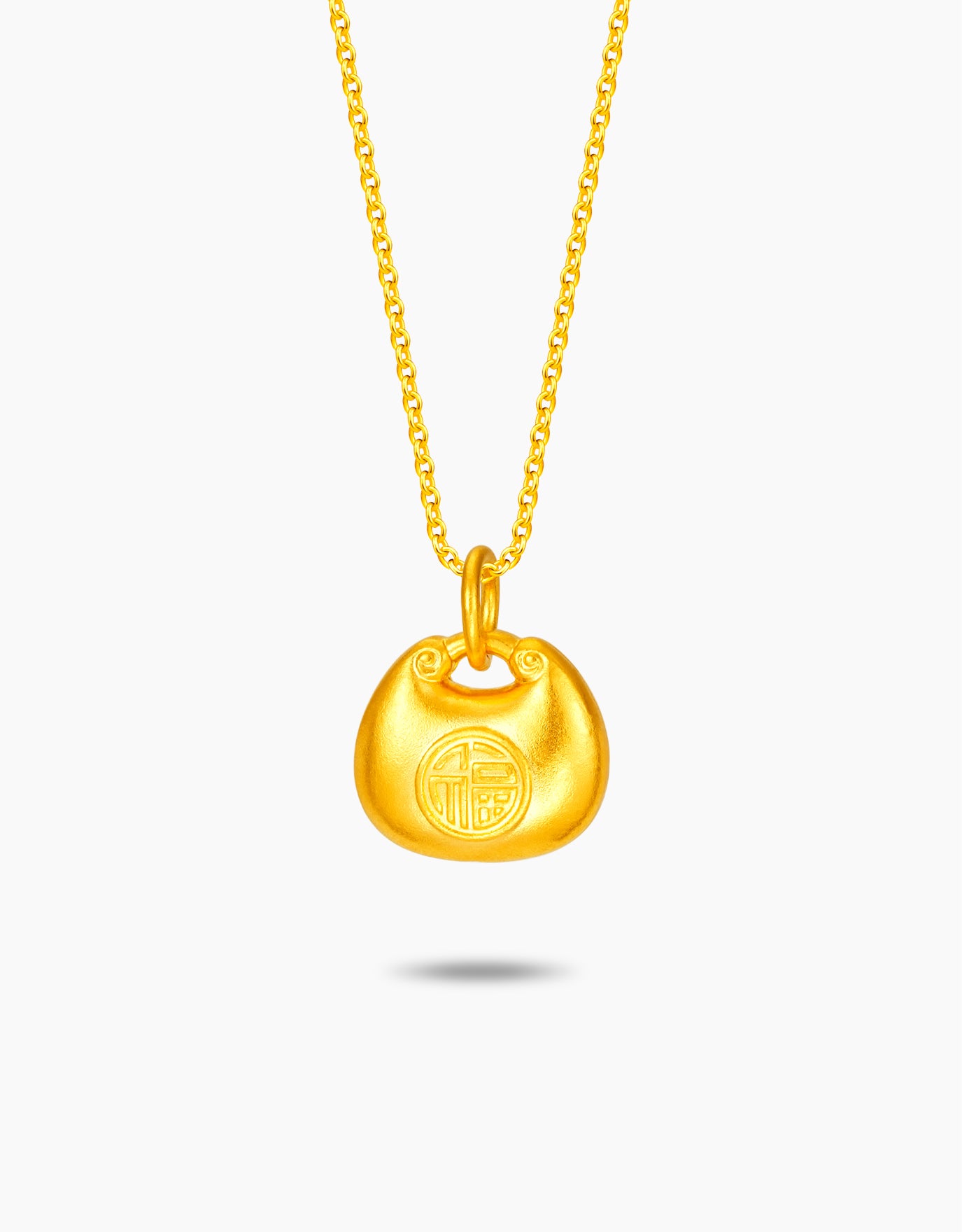LVC 9IN Fortune Bag 999 Gold Pendant