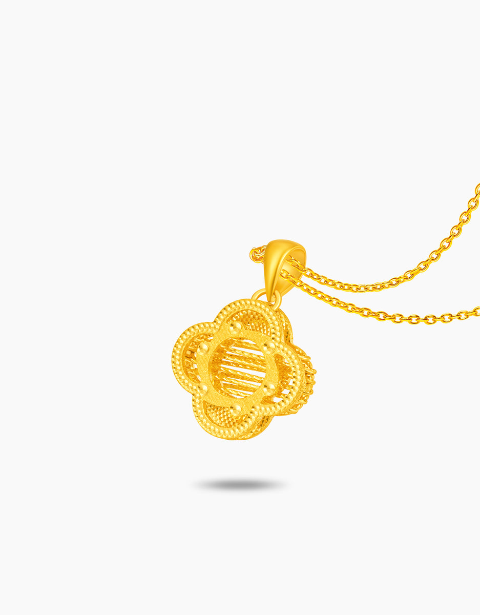 LVC 9IN Tangled Primrose 999 Gold Pendant – Love - Main Image
