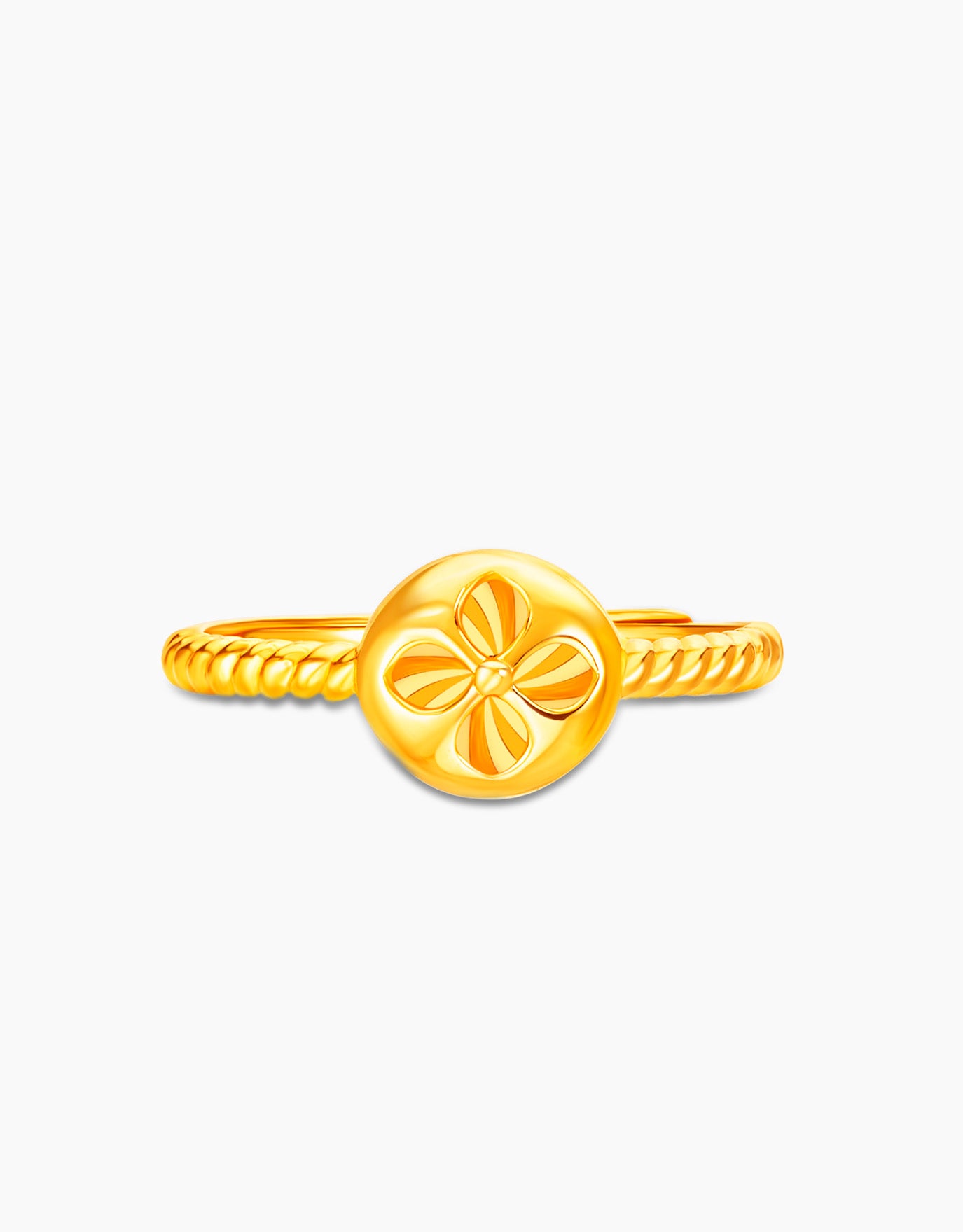 LVC 9IN Circle Floret 999 Gold Ring