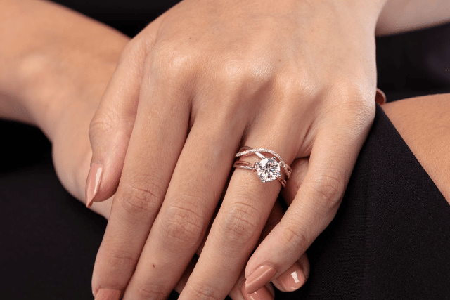 Engagement and wedding ring 2025 together