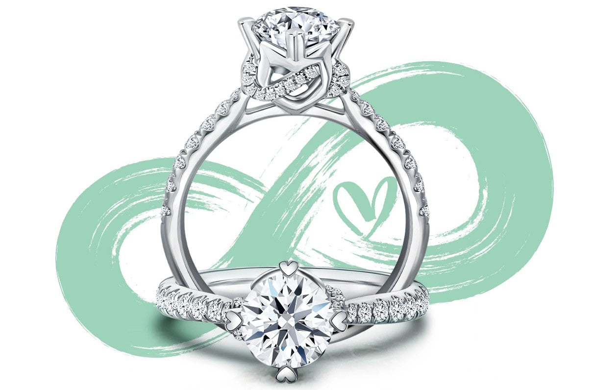 14k Yellow Gold Three-stone Diamond Infinity Engagement Ring #104658 -  Seattle Bellevue | Joseph Jewelry