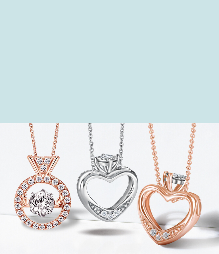 Real diamond 2025 heart necklace
