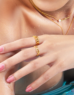 LVC MOD22 Serene Flow Gold Ring