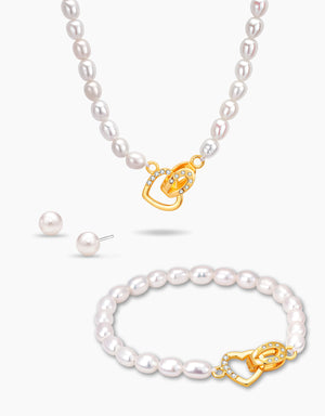 LVC Charmes Fasten Heart Pearl Bundle