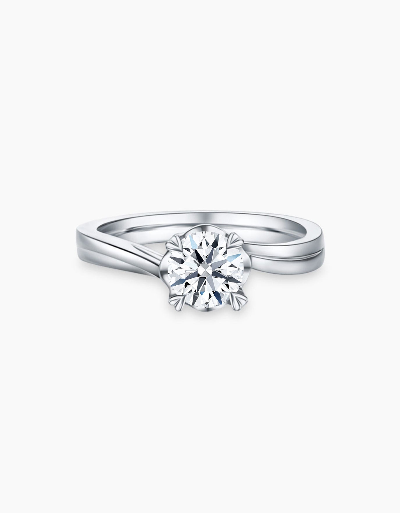 LVC Precieux Endear Diamond Ring with Heart Shaped Prongs