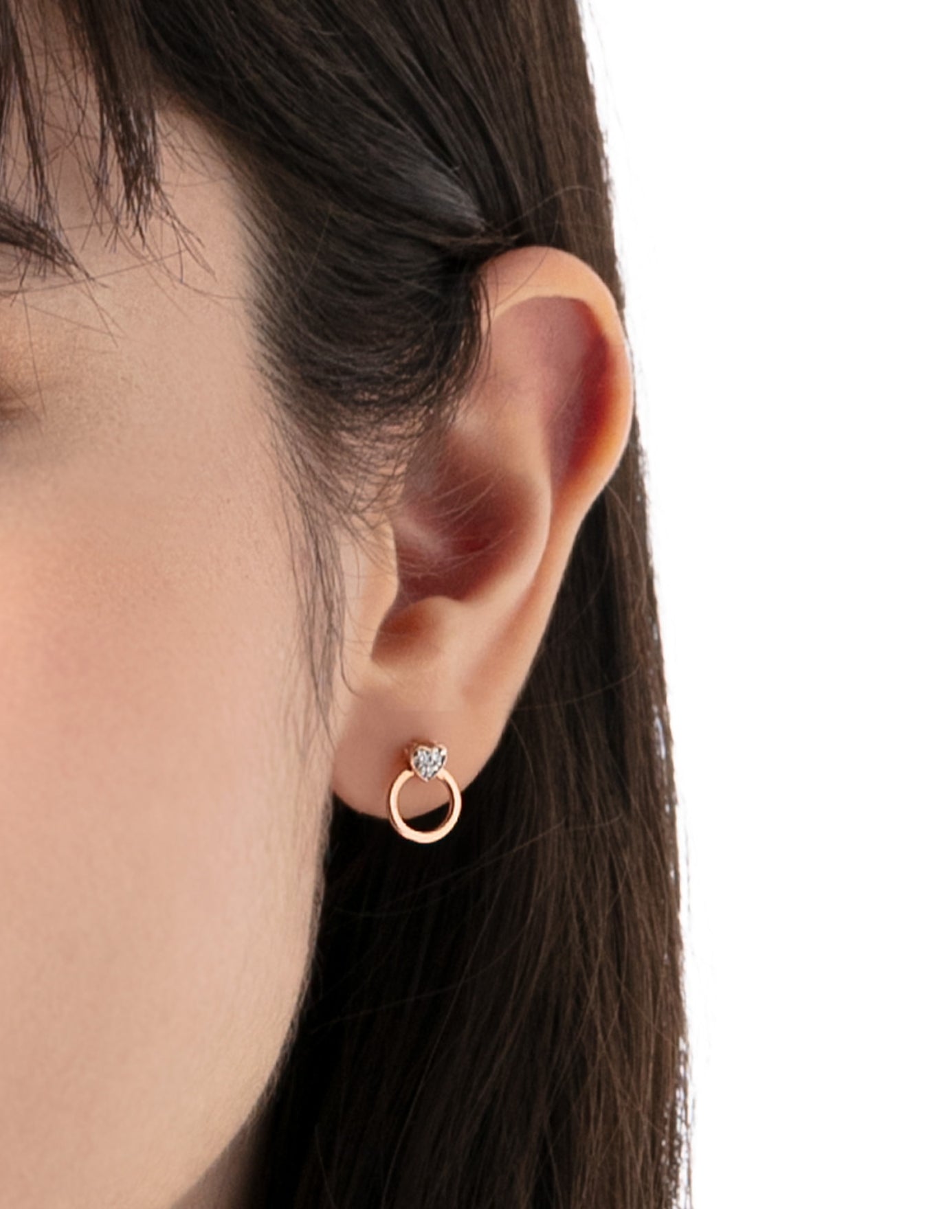 LVC Charmes Mini Ring Diamond Earrings