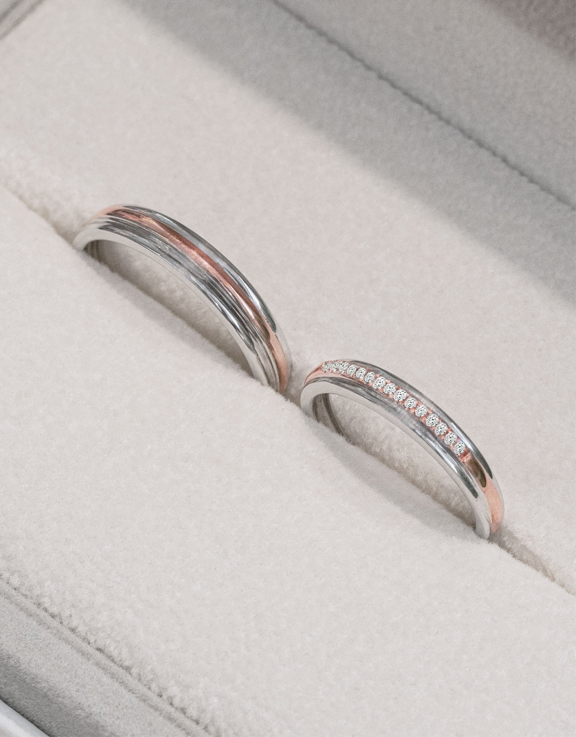 LVC Tresor Polished Duo Tone Wedding Band