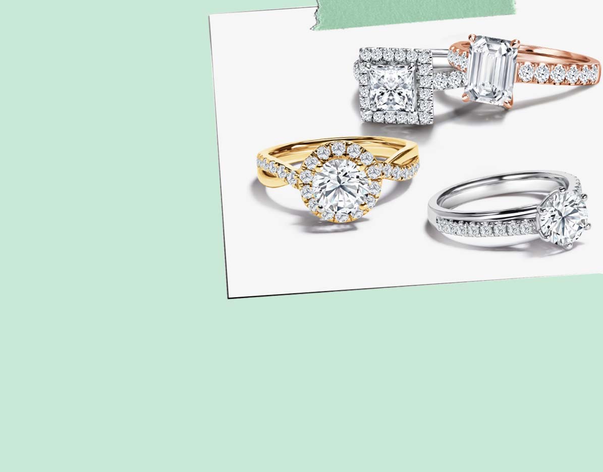 Affordable engagement clearance rings sets