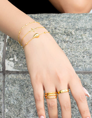 LVC MOD22 Minimalistic Whirl Gold Bracelet