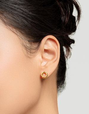LVC MOD22 Relier Circle Gold Earrings