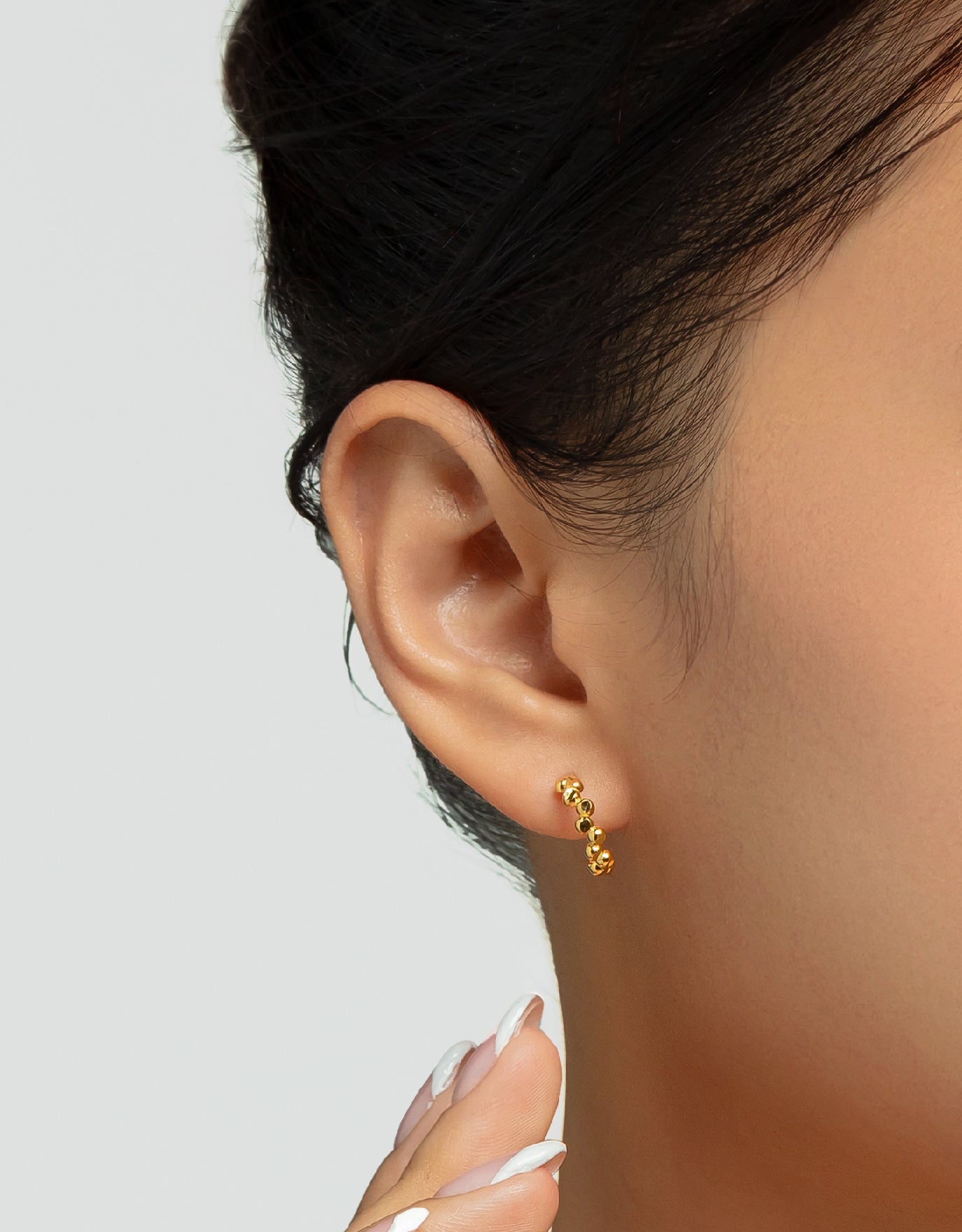 LVC MOD22 Riptide Bubbles Gold Hoop Earrings