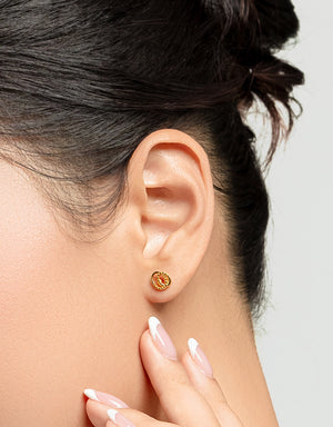 LVC MOD22 Aria Ellipse Gold Earrings