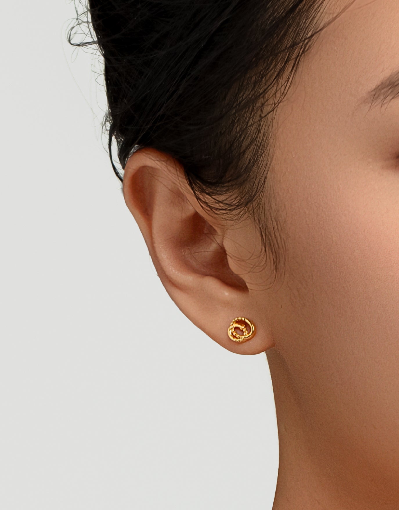 LVC MOD22 Aria Ellipse Gold Earrings