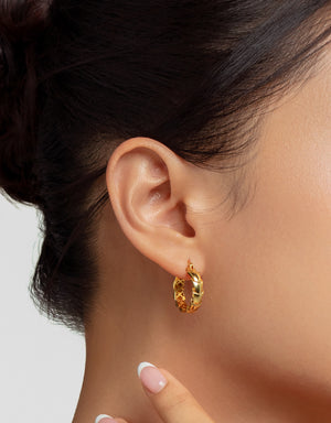LVC MOD22 Embolden Aurora Gold Hoop Earrings