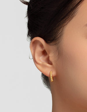 LVC MOD22 Myel Rack Gold Hoop Earrings
