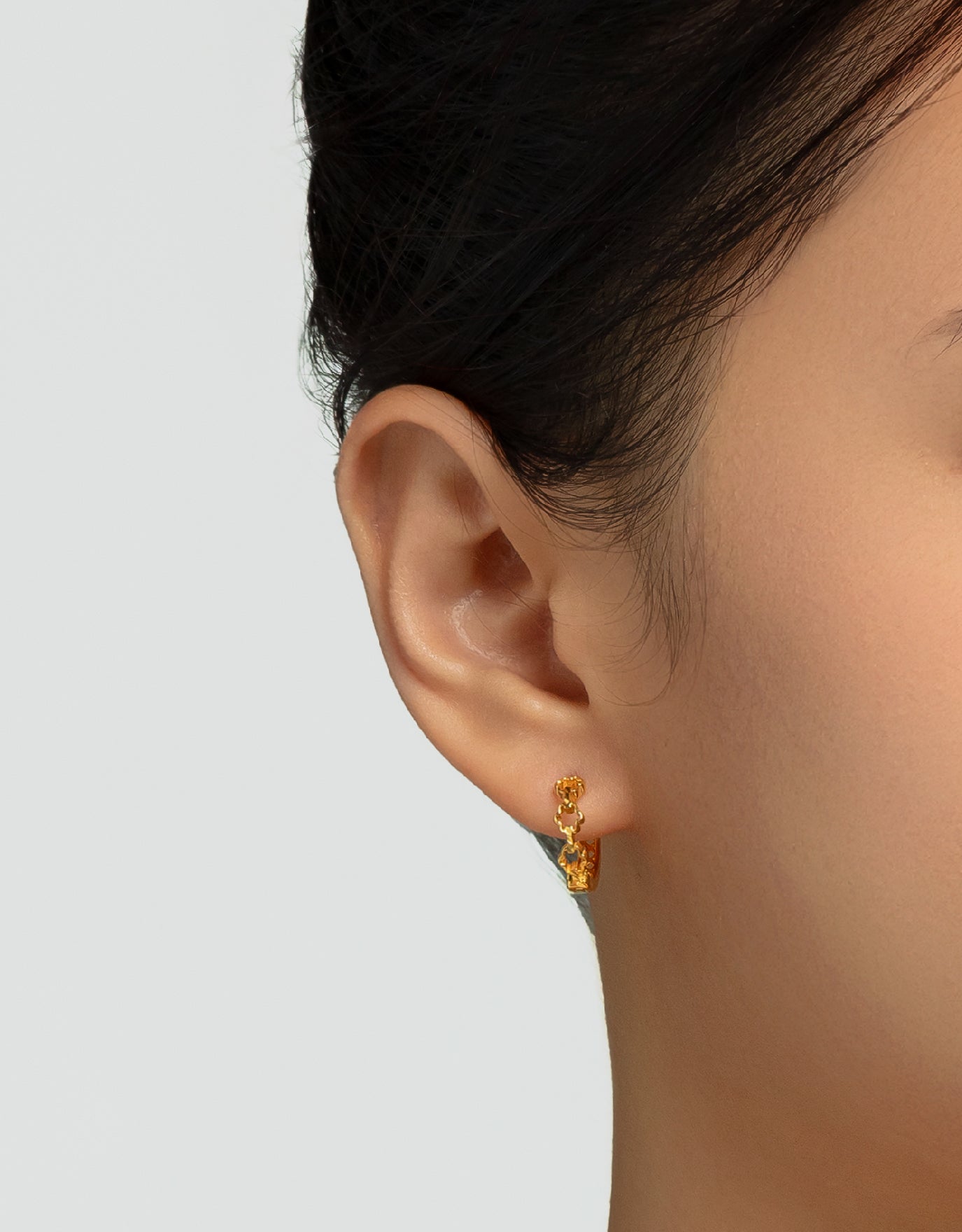 LVC MOD22 Wildflower Whimsy Gold Hoop Earrings