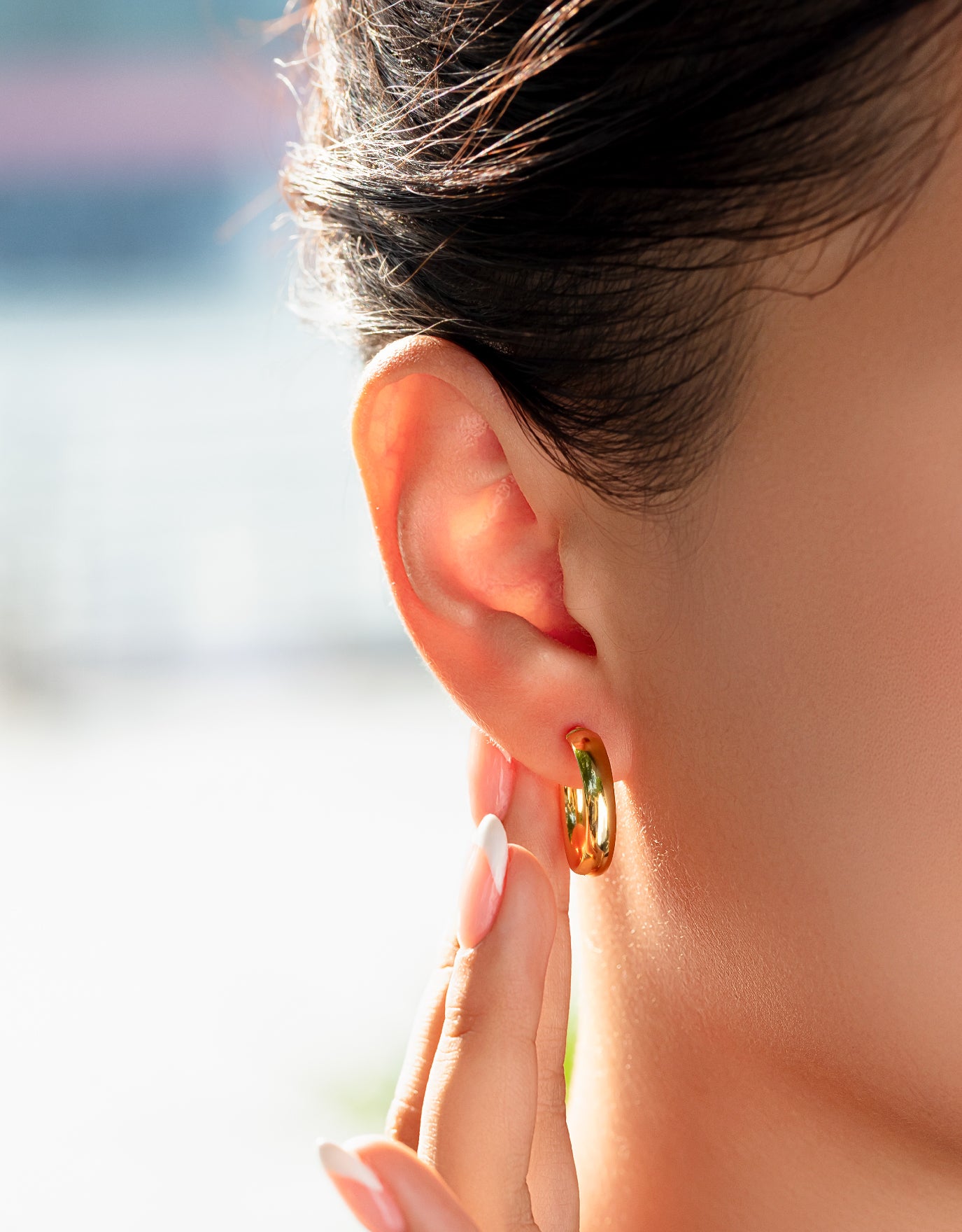 LVC MOD22 Luna's Loop Gold Hoop Earrings