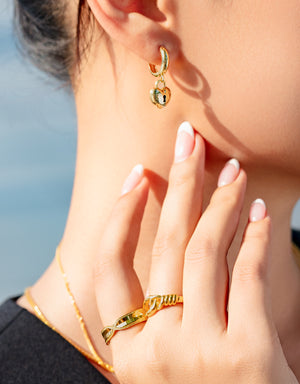 LVC MOD22 Darling Lockheart Gold Hoop Earrings