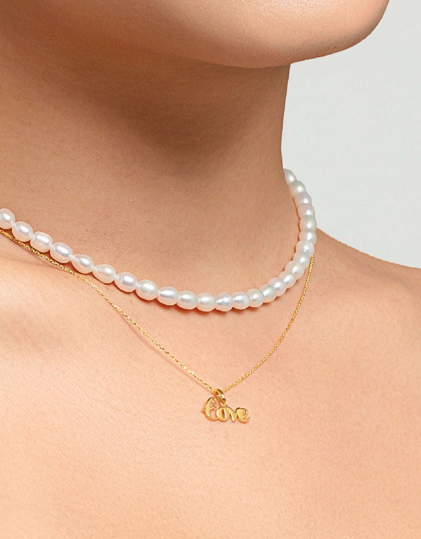 LVC MOD22 Love Signature Gold Necklace