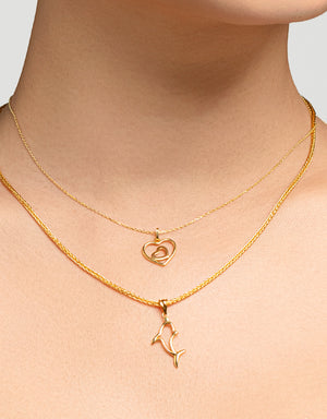 LVC MOD22 Heart Embrace Gold Necklace