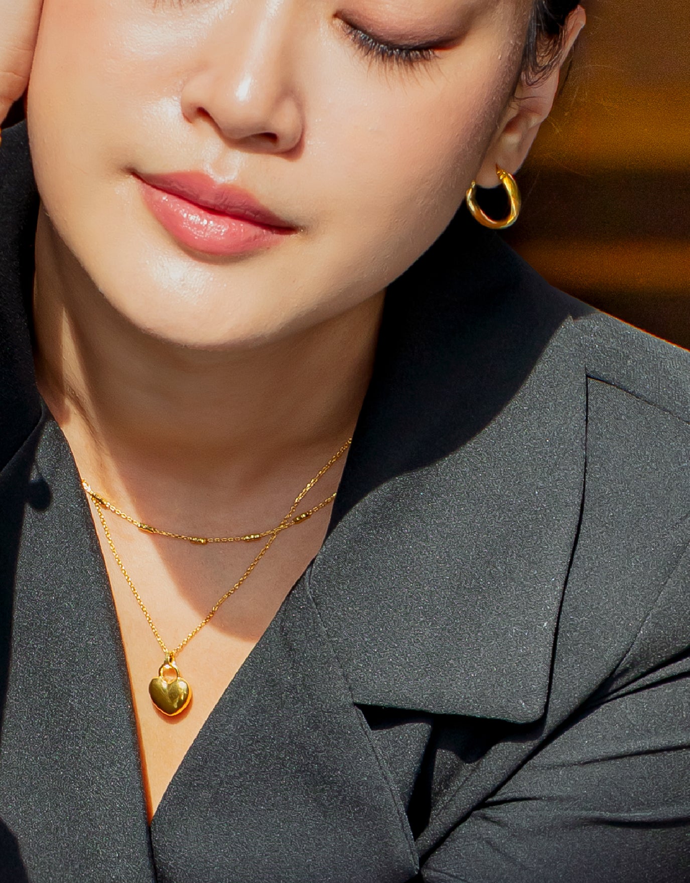 LVC MOD22 Whirling Wisteria Gold Necklace