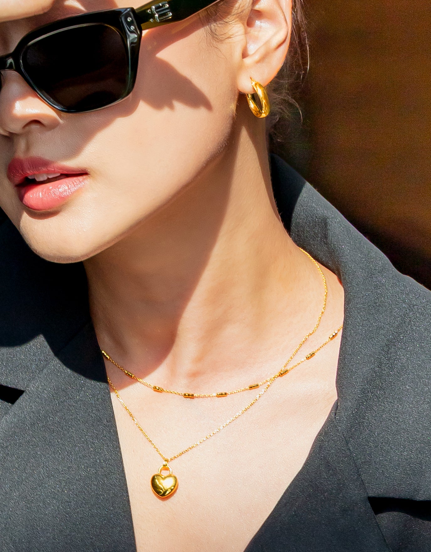 LVC MOD22 Whirling Wisteria Gold Necklace