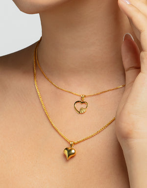 LVC MOD22 Luna Heart Gold Pendant
