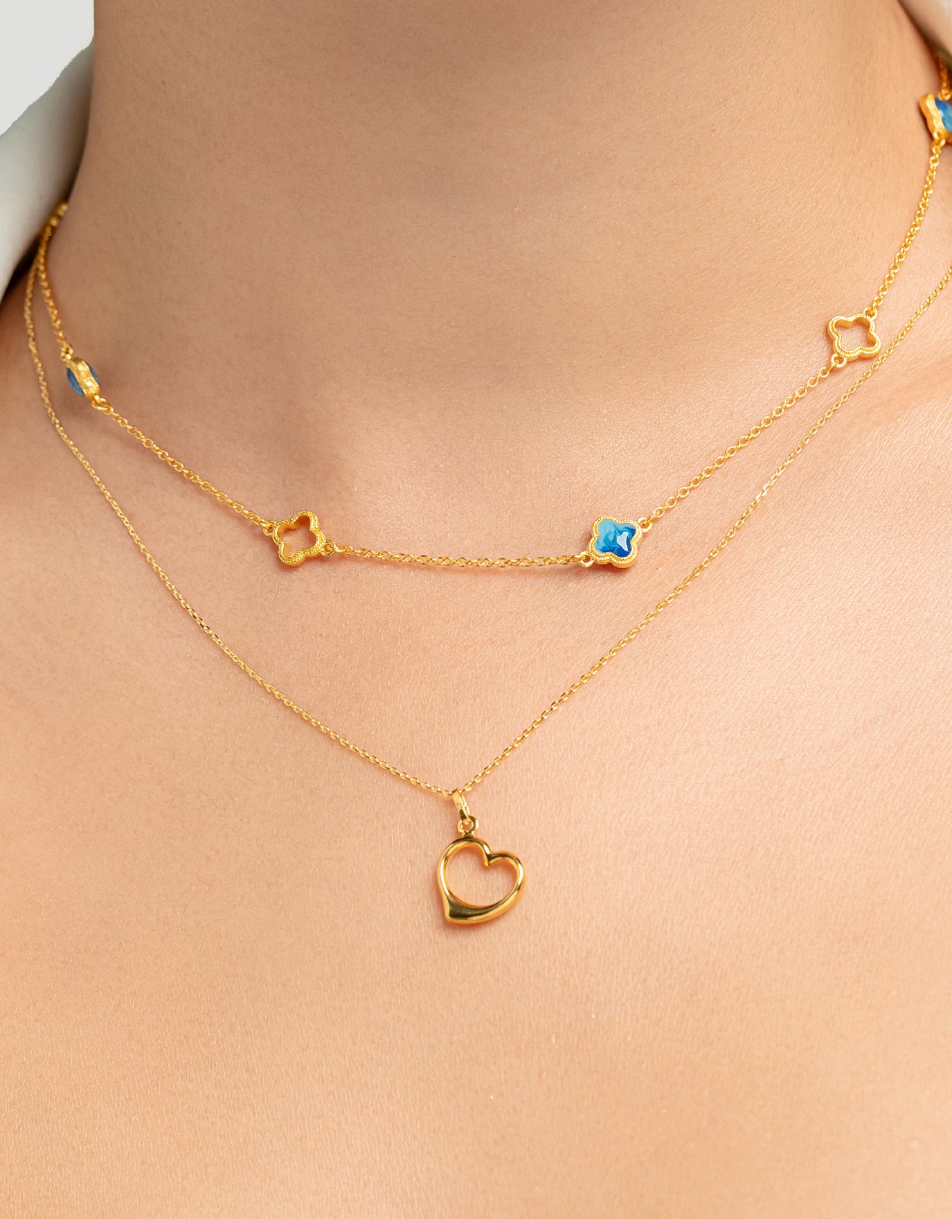 LVC MOD22 Charmed Heart Gold Necklace