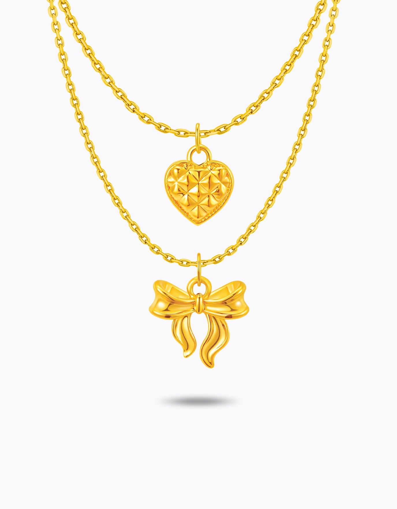 LVC 9IN Sweetheart Duo Mix-and-Match 999 Gold Pendant Bundle