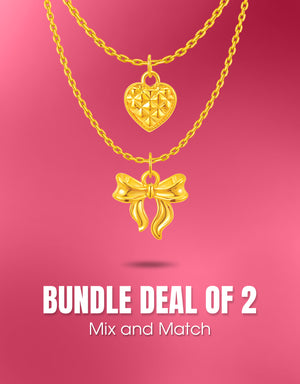 LVC 9IN Sweetheart Duo Mix-and-Match 999 Gold Pendant Bundle