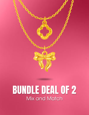 LVC 9IN Sweetheart Duo Mix-and-Match 999 Gold Pendant Bundle