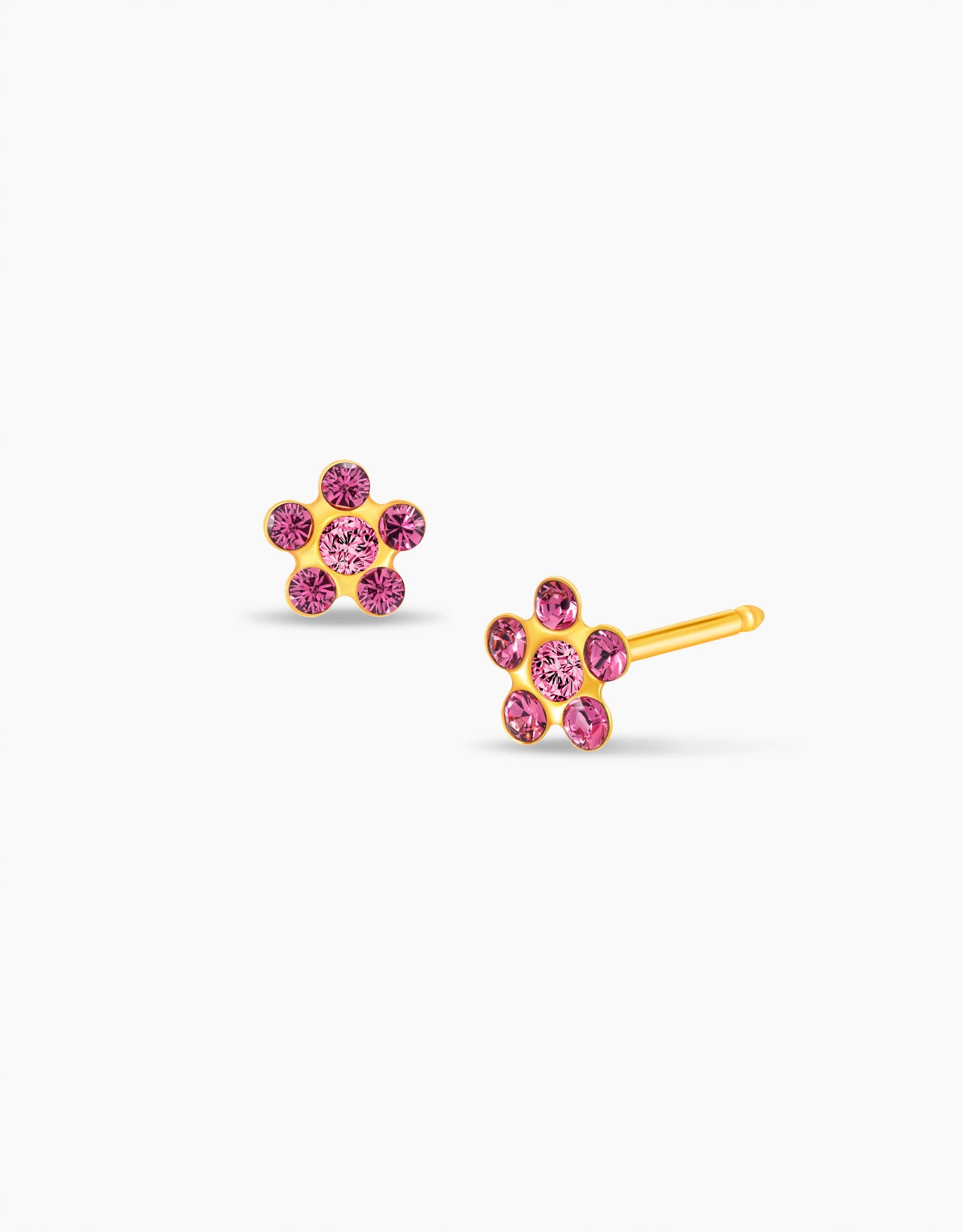 LVC Pink Spring Flower Ear-Piercing Stud