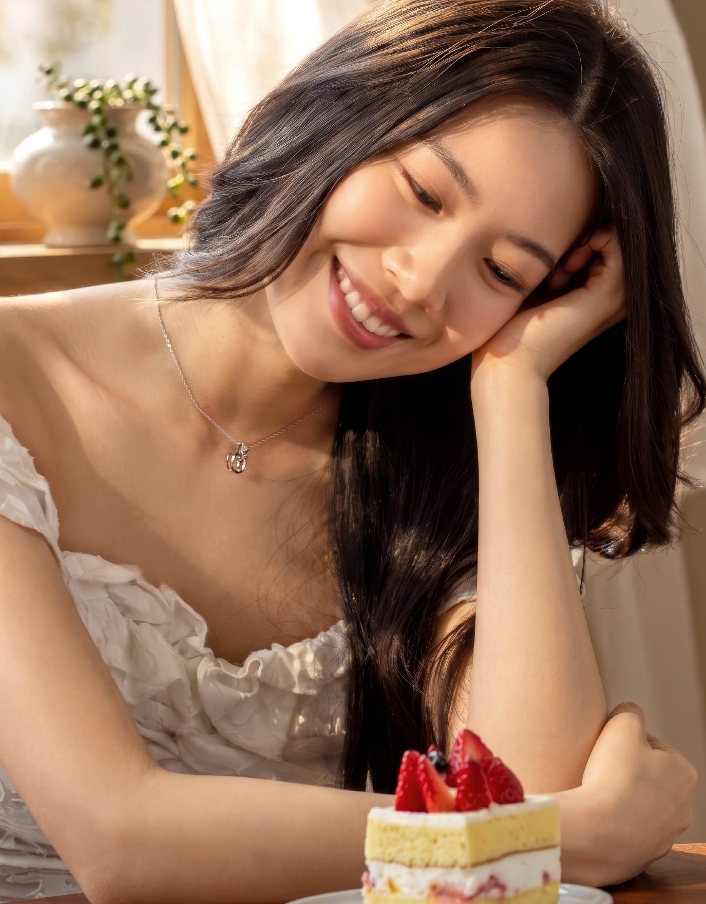 LVC Charmes Fluttering Ribbon Mini Ring Pendant
