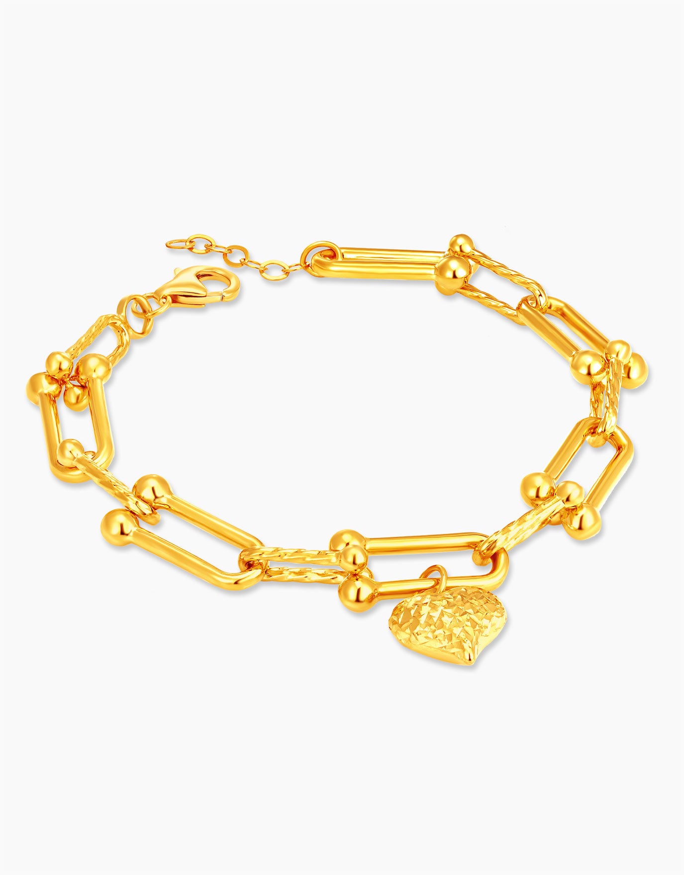 LVC MOD22 Glimmer Heart 10K Gold Bracelet